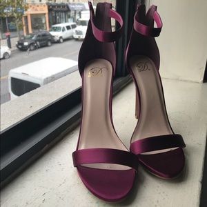 Debshops Purple Satin Heels Size 10